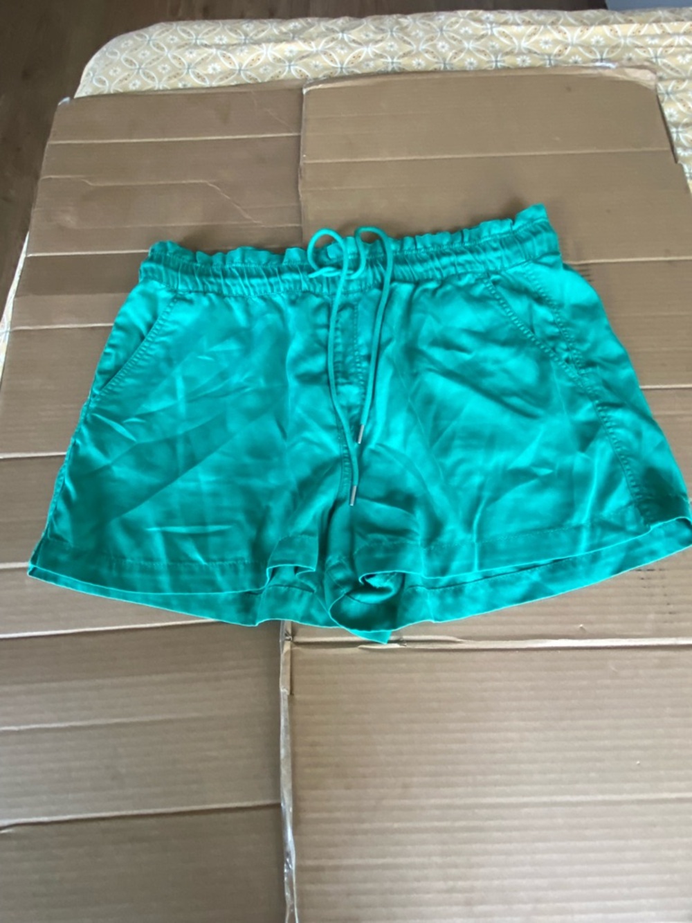 LOFT Teal Drawstring Athletic Shorts